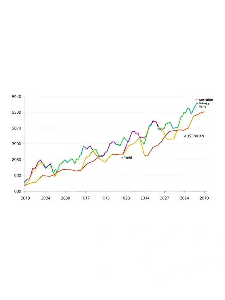 A graph illustrating the historical performance of Australian corporate bonds, highlighting their yield and risk profile compared to government bonds.